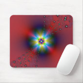 Blumenspray auf rotem Mousepad (Mit Mouse)