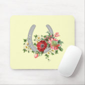 Blumenspray-Hufeisenmausunterlage Mousepad (Mit Mouse)