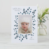 Blumenspray Weihnachtsgebäck Foto Einladung (Stehend Vorderseite)