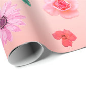 Blumenspulpapier Geschenkpapier (Rolleneckpunkt)