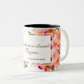 Blumenst francis von Assisi-Zitat Zweifarbige Tasse (VorderseiteRechts)