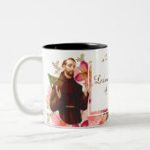 Blumenst francis von Assisi-Zitat Zweifarbige Tasse (Links)