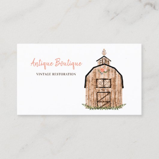 Blumenstall - Antike Farm Business Card Visitenkarte (Vorderseite)