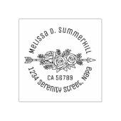 Blumenstamm, Rose-Blume Gummistempel (Prägung)