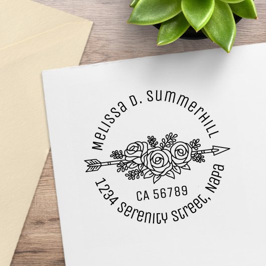 Blumenstamm, Rose-Blume Gummistempel