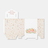 Blumenstars Rosa Goldnamen und Datum Danke Geschenkschachtel (Ungefaltet)