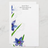 Blumenstationäre Briefpapier (Vorne/Hinten)