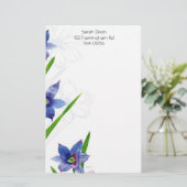 Blumenstationäre Briefpapier (Stehend Vorderseite)