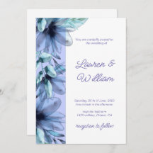 Blumenstaubblauer violetter Hochzeitsinvestit