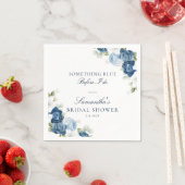 Blumenstäube Blau vor dem Brautparty Papier Serviette (Beispiel)