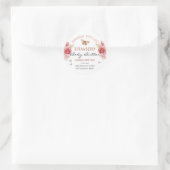 Blumenstäube für kundenspezifische Business Body B Runder Aufkleber (Tasche)