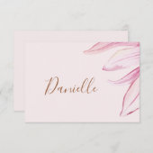 Blumenstauchzettel-Glitzer Dankeskarte (Vorne/Hinten)