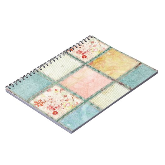 Blumensteppdecke quadriert Quadrat Notizblock (Linke Seite)