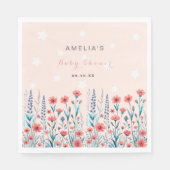 Blumenstern-Babyduschpapier Serviette (Vorderseite)