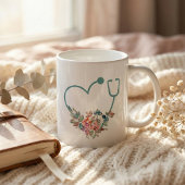 Blumenstethoskop Herz Medizin Krankenpflege Kaffeetasse