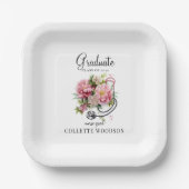 Blumenstethoskop Nurse Grad Klasse 20XX Pappteller (Vorderseite)