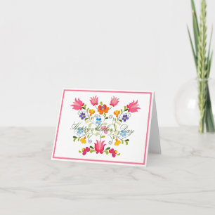 Blumenstickerei-Kundenkarte Karte
