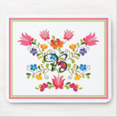 Blumenstickerei Mousepad (Vorne)