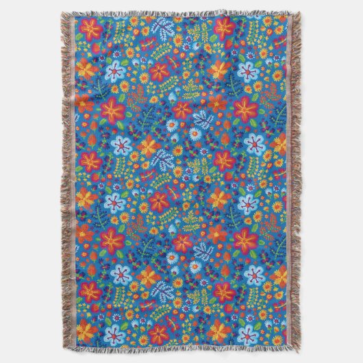 Blumenstickerei-Muster Decke (Vorderseite Vertikal)