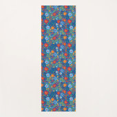 Blumenstickerei-Muster Yogamatte (Vorderseite)
