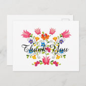 Blumenstickerei nach Postkarte (Vorne/Hinten)