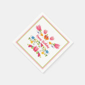 Blumenstickerei Serviette (Ecke)