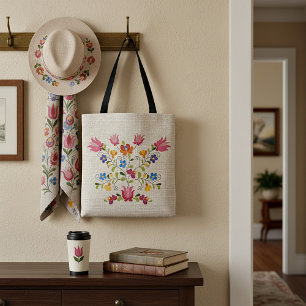 Blumenstickerei Tasche