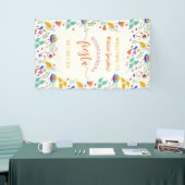 Blumenstickerei Willkommen Quinceañera Fiesta Banner (Messeveranstaltung)