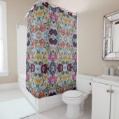 Blumenstickermuster mit schönen Blume Duschvorhang (Beispiel)