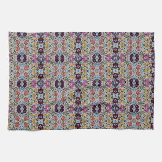 Blumenstickermuster mit schönen Blume Geschirrtuch (Horizontal)