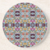 Blumenstickermuster mit schönen Blume Getränkeuntersetzer (Vorne)