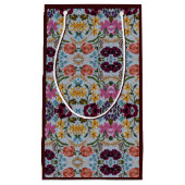 Blumenstickermuster mit schönen Blume Kleine Geschenktüte (Vorderseite)