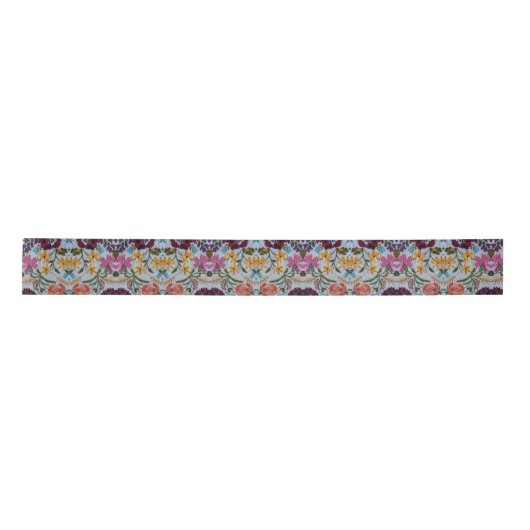 Blumenstickermuster mit schönen Blume Satinband (Vorderseite)