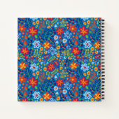 Blumenstickermuster Notizblock (Rückseite)