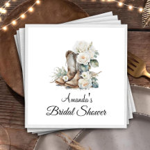 Blumenstiefel Brautparty Paper Napkin