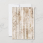 Blumenstiefel Cowboy Western Menü Auswahl RSVP Kar Einladung (Rückseite)