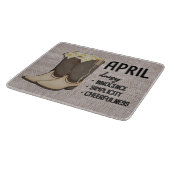 Blumenstiefel Geburtsmonat Blume/April Daisy Schneidebrett (Ecke)