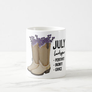 Blumenstiefel Geburtsmonat Blume/Juli Larkspur Kaffeetasse