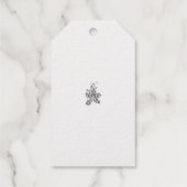 Blumenstil, ArtyClick Crimson, Light Gold Geschenkanhänger (Rückseite)