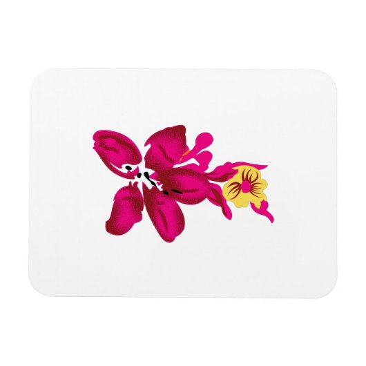 Blumenstil, ArtyClick Crimson, Light Gold Magnet (Horizontal)