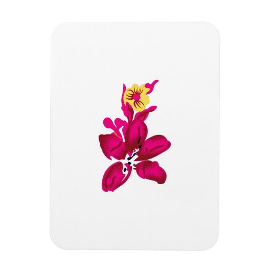 Blumenstil, ArtyClick Crimson, Light Gold Magnet (Vertikal)