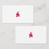 Blumenstil, ArtyClick Crimson, Light Gold Platzkarte (Vorne/Hinten)