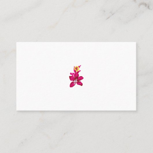 Blumenstil, ArtyClick Crimson, Light Gold Platzkarte (Vorderseite)