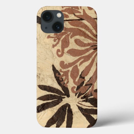 Blumenstil-Design mit tönernen Blätter Case-Mate iPhone Hülle (Rückseite)