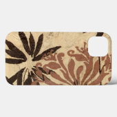 Blumenstil-Design mit tönernen Blätter Case-Mate iPhone Hülle (Rückseite (Horizontal))