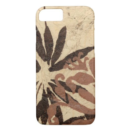 Blumenstil-Design mit tönernen Blätter Case-Mate iPhone Hülle (Rückseite)