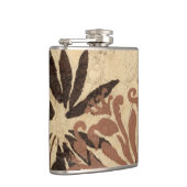 Blumenstil-Design mit tönernen Blätter Flachmann (Rechts)