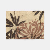 Blumenstil-Design mit tönernen Blätter Fleecedecke (Vorderseite (Horizontal))
