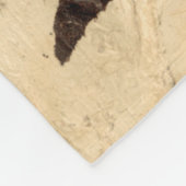 Blumenstil-Design mit tönernen Blätter Fleecedecke (Ecke)