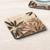 Blumenstil-Design mit tönernen Blätter Getränkeuntersetzer (Linke Seite)